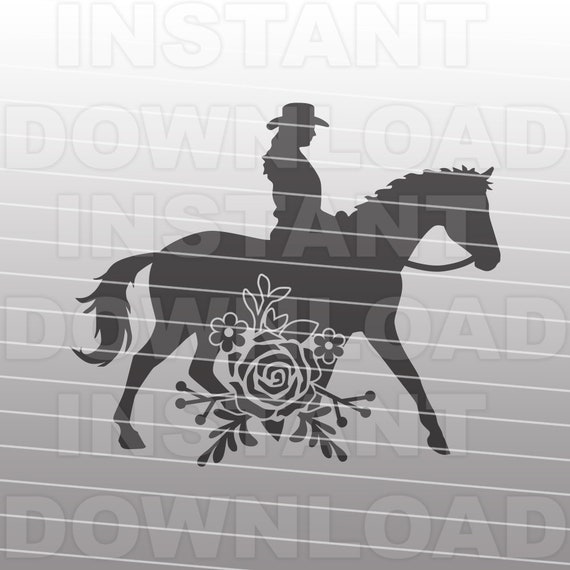 Download Floral Horse SVG FileCowgirl SVGHorseback Riding svg | Etsy