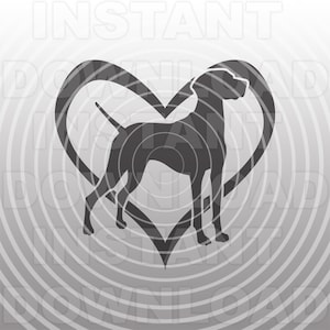 Vizslas mit Herz SVG-Datei, Hund SVG, Hunderasse svg-Vector Art kommerziellen & persönlichen Gebrauch- Cricut,Silhouette,Cameo,Vinyl Aufkleber,Iron on Vinyl