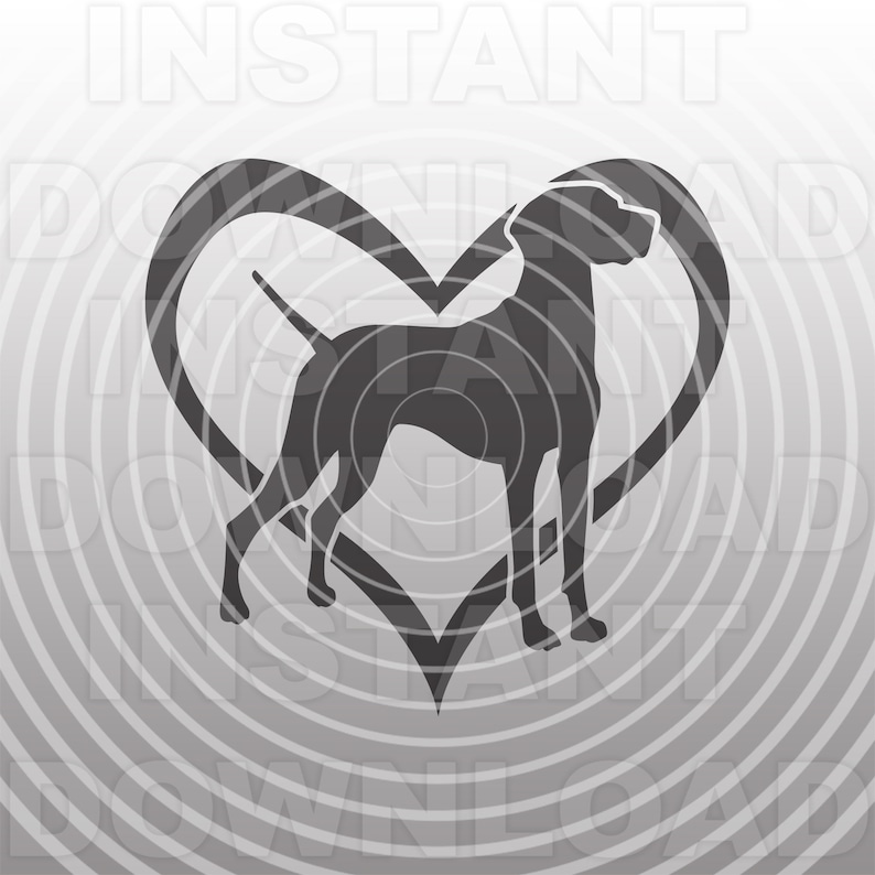 Vizslas With Heart Svg Filedog Svgdog Breed Svg Vector Art Etsy