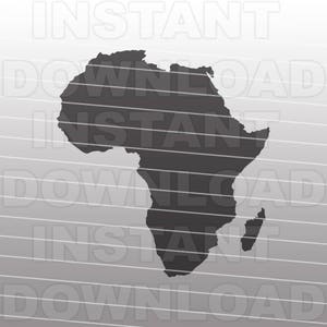 Africa SVG File - Map of Africa Outline SVG -Vector Clip Art for Commercial & Personal Use- svg file for Cricut Explore,Silhouette,Cameo