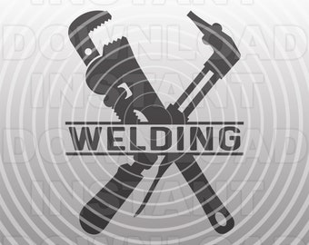 Welding Logo SVG File,Crossed Welding Tools SVG,Welder SVG -Vector Art Commercial & Personal Use- Cricut,Silhouette Cameo,Vinyl svg