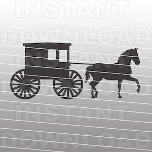 Amish Buggy SVG File,Amish SVG File,Farming SVG File-Vector Clip Art for Commercial & Personal Use-Cricut,Cameo,Vinyl,Silhouette