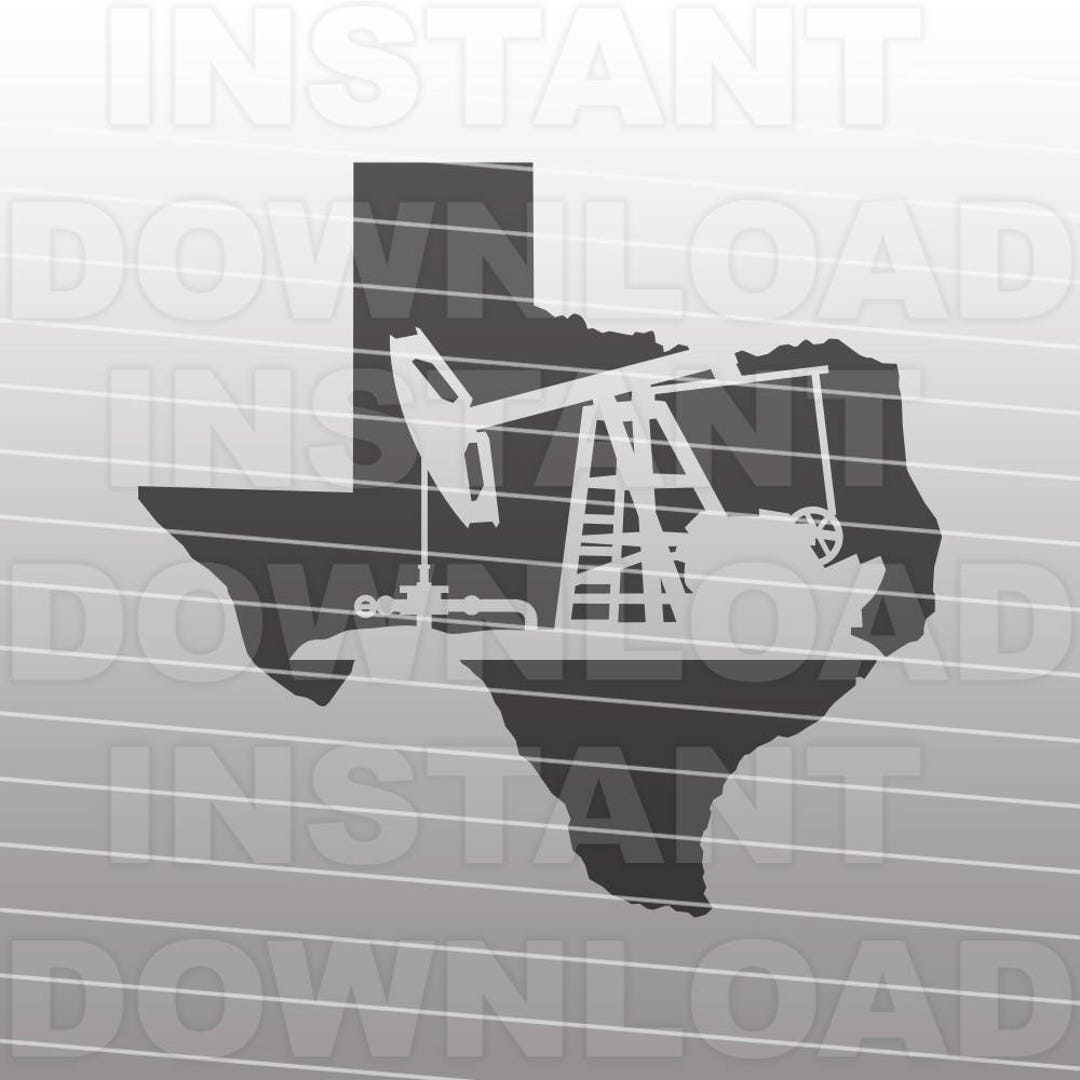 Texas Oil Pipeline Pumpjack SVG File,oilfield Svg,pipeline Svg vector