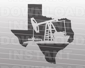 Texas Oil Pipeline Pumpjack SVG File,Oilfield SVG,Pipeline svg -Vector Art Commercial & Personal Use- Cricut,Cameo,Silhouette,Vinyl Decal