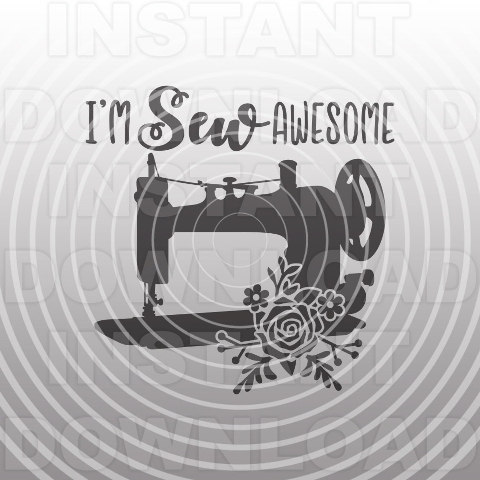 I'm so Awesome Funny Sewing Machine SVG Filetailor Etsy