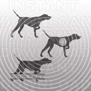English Pointer Hunting Dog SVG File,Pointer SVG  -Vector Clipart Commercial & Personal Use- Cricut,Silhouette,Cameo,Vinyl Decal,Vinyl svg