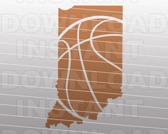 Indiana Basketball SVG-Datei, Indiana SVG-Datei, Schneidevorlage-Vektor Clip Art kommerziellen und persönlichen Gebrauch-Cricut, Cameo, Silhouette, Vinyl