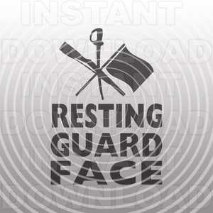 Color Guard SVG File,Winter Guard svg,Marching Band svg,Resting Guard Face svg-Commercial & Personal Use-Cricut,Cameo,Silhouette,Vinyl Decal