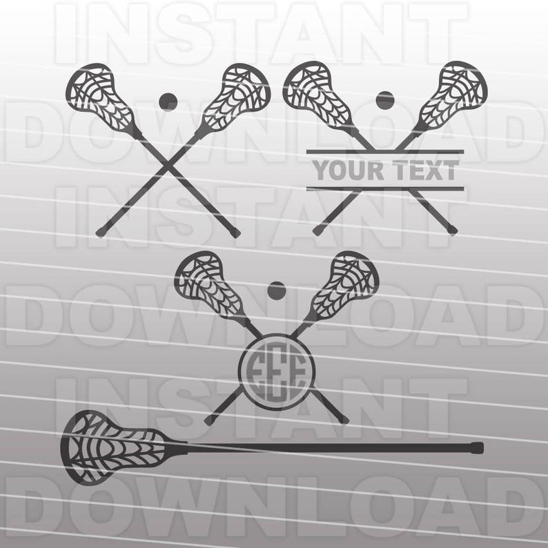 Lacrosse Stick SVG Filelacrosse Sticks Monogram SVG Cricut Etsy