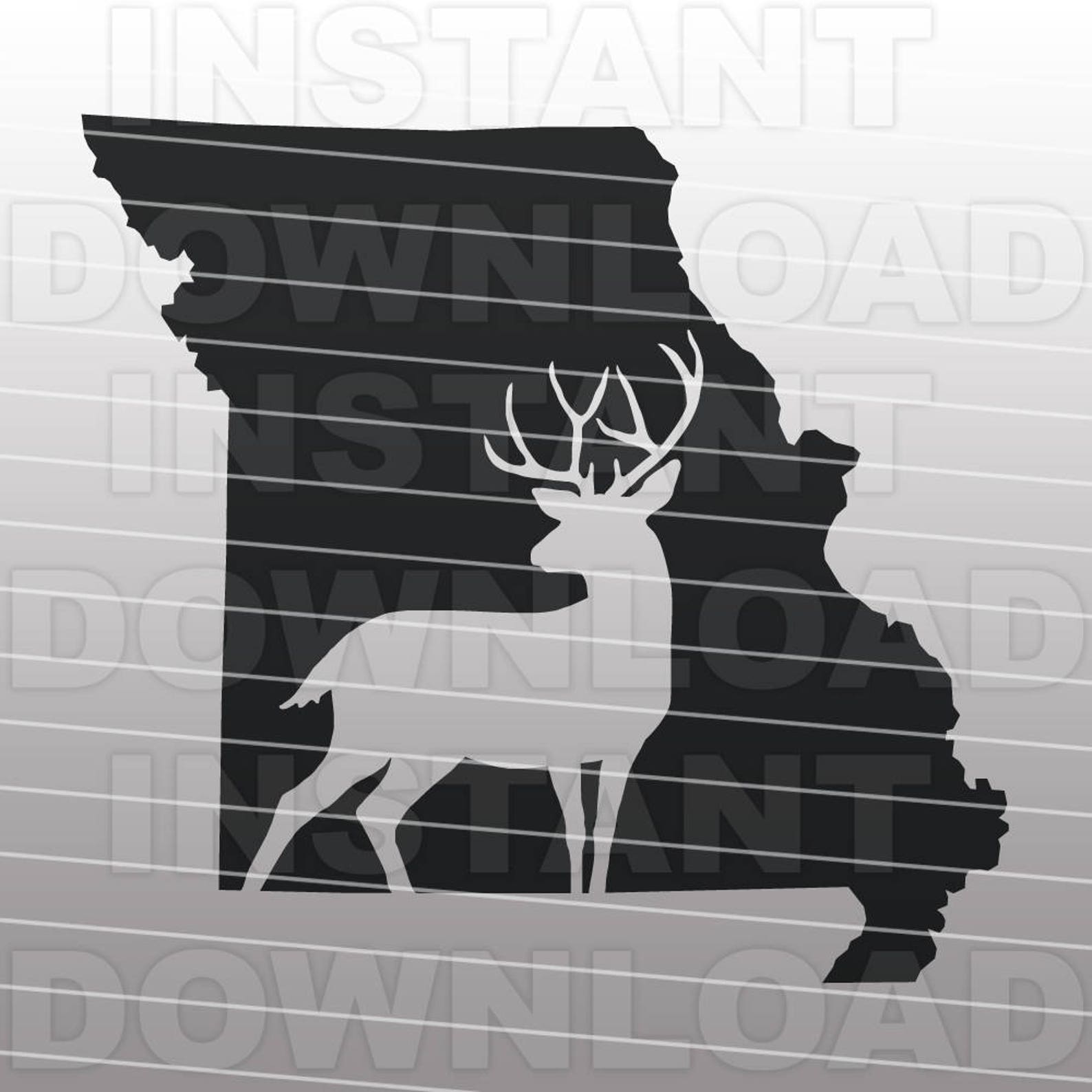 Missouri Deer Hunting SVG File Buck SVG File Commercial & Etsy Ireland