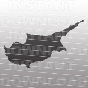 Cyprus SVG File,Map of Cyprus Outline SVG -Vector Clip Art for Commercial & Personal Use- Cricut Explore,Silhouette,Cameo,Vinyl Cut File