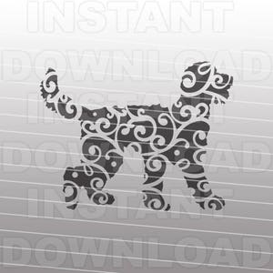 Goldendoodle filigrane SVG-Datei, Labradoodle filigrane SVG-Vector Art kommerzielle & persönliche Nutzung- Cricut,Cameo,Silhouette,cut Datei