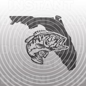 Bass Angeln SVG,Florida Bass SVG,Largemouth Bass SVG-Datei-für den kommerziellen und persönlichen Gebrauch-Vinyl-Vorlage, Silhouette Cameo, Vektor Art Cricut