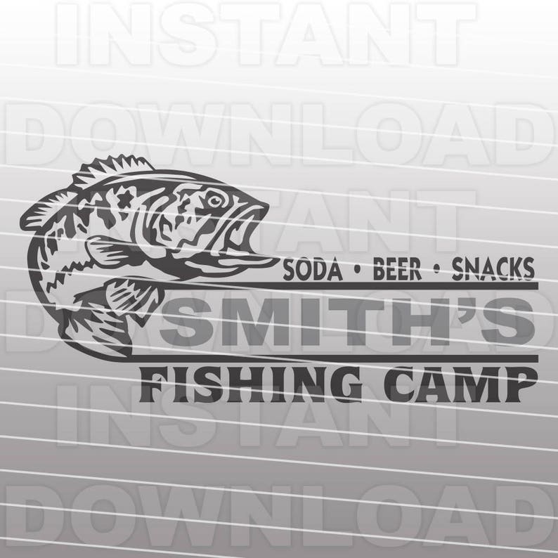 Download Fishing Camp SVG FileFishing Monogram SVG Commercial & | Etsy