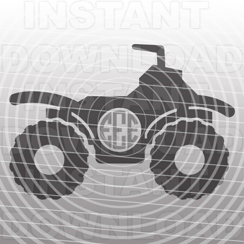 ATV SVG File,Quad SVG,Off Road svg,Vehicle svg,Monogram svg-Vector Clip Art for Commercial & Personal Use-Cricut,Cameo,Silhouette,Vinyl image 5