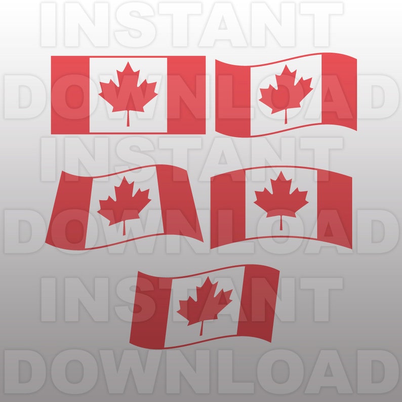 Download Flag of Canada SVG FileCanadian Flag SVG Commercial & | Etsy