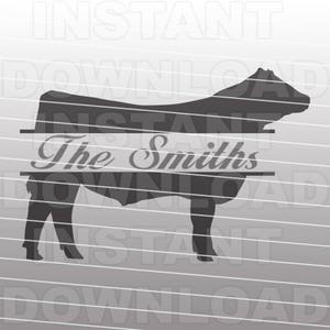 May include: A black silhouette of a cow with the text "The Smiths" in a white banner across the middle of the cow.