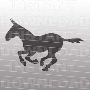 Mule SVG-Datei, Mule laufend SVG, Cowboy svg, Rodeo svg-Cutting Template-Vector Clip Art für kommerziellen & persönlichen Gebrauch-Cricut,Cameo,Silhouette