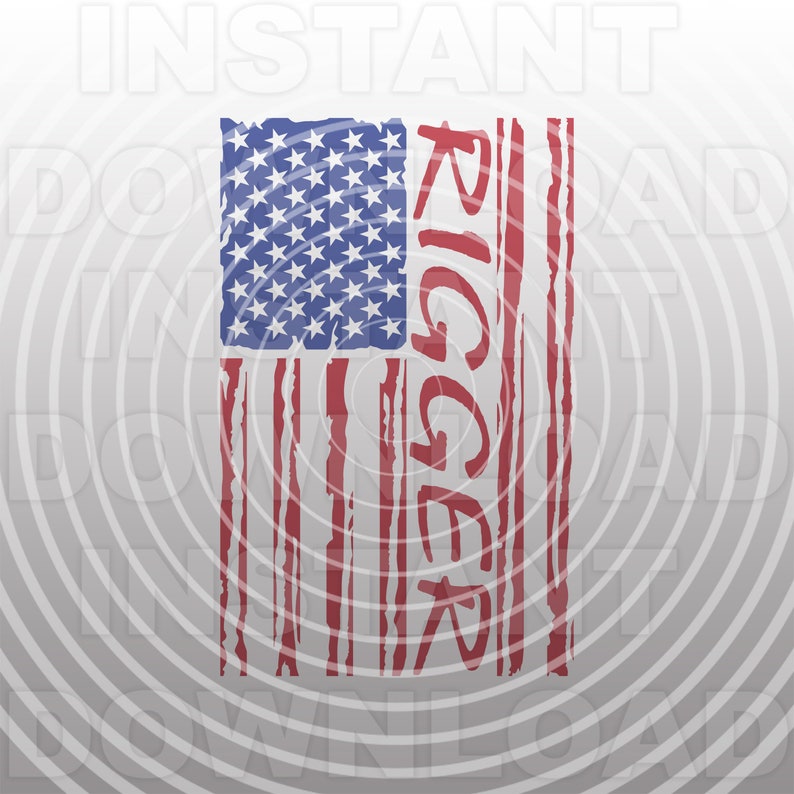 Download Rigger Distressed American USA Flag SVG FileOilfield | Etsy