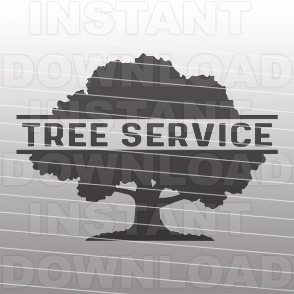 Tree Service Business SVG File,Tree Trimmer SVG,Tree Trimming svg,Oak Tree SVG -Vector Art Commercial/ Personal Use- Cricut,Silhouette Cameo