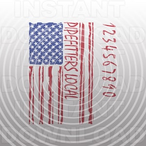 Arquivo SVG de Pipefitters, Pipefitters Union Distressed American USA Flag SVG - Arte vetorial para uso comercial e pessoal - Cricut, Silhueta, Cameo, Vinil