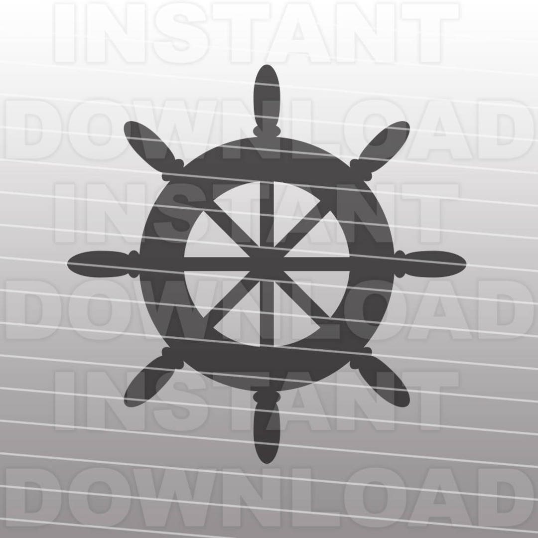 Ships Wheel SVG File,nautical SVG File-cutting Template-vector Clip Art ...