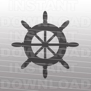 Ships Wheel SVG File,Nautical SVG File-Cutting Template-Vector Clip Art for Commercial & Personal Use for Cricut,Cameo,Silhouette,Vinyl