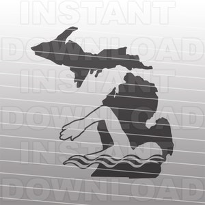 Swimming SVG File,Swimmer SVG,Michigan svg,Swimming Vector Art Commercial & Personal Use,Cricut,Silhouette,Cameo,Vinyl Decal,Iron on Vinyl