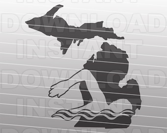 Swimming SVG File,Swimmer SVG,Michigan svg,Swimming Vector Art Commercial & Personal Use,Cricut,Silhouette,Cameo,Vinyl Decal,Iron on Vinyl