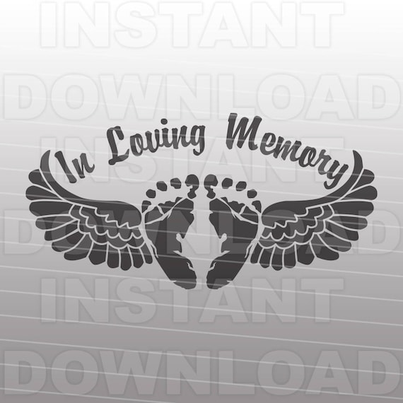 Download In Loving Memory Pregnancy Infant Loss Baby Feet Angel Wings Etsy
