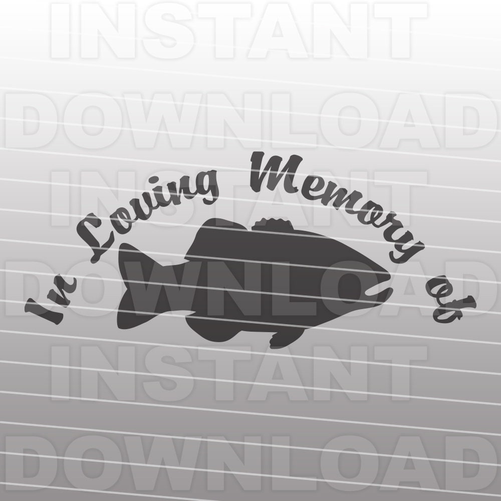 Download In Loving Memory Fisherman Largemouth Bass SVG File | Etsy