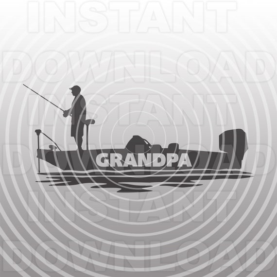 Download Grandpa Bass Boat Svg Filegrandpa Fishing Svg Vector Art Etsy