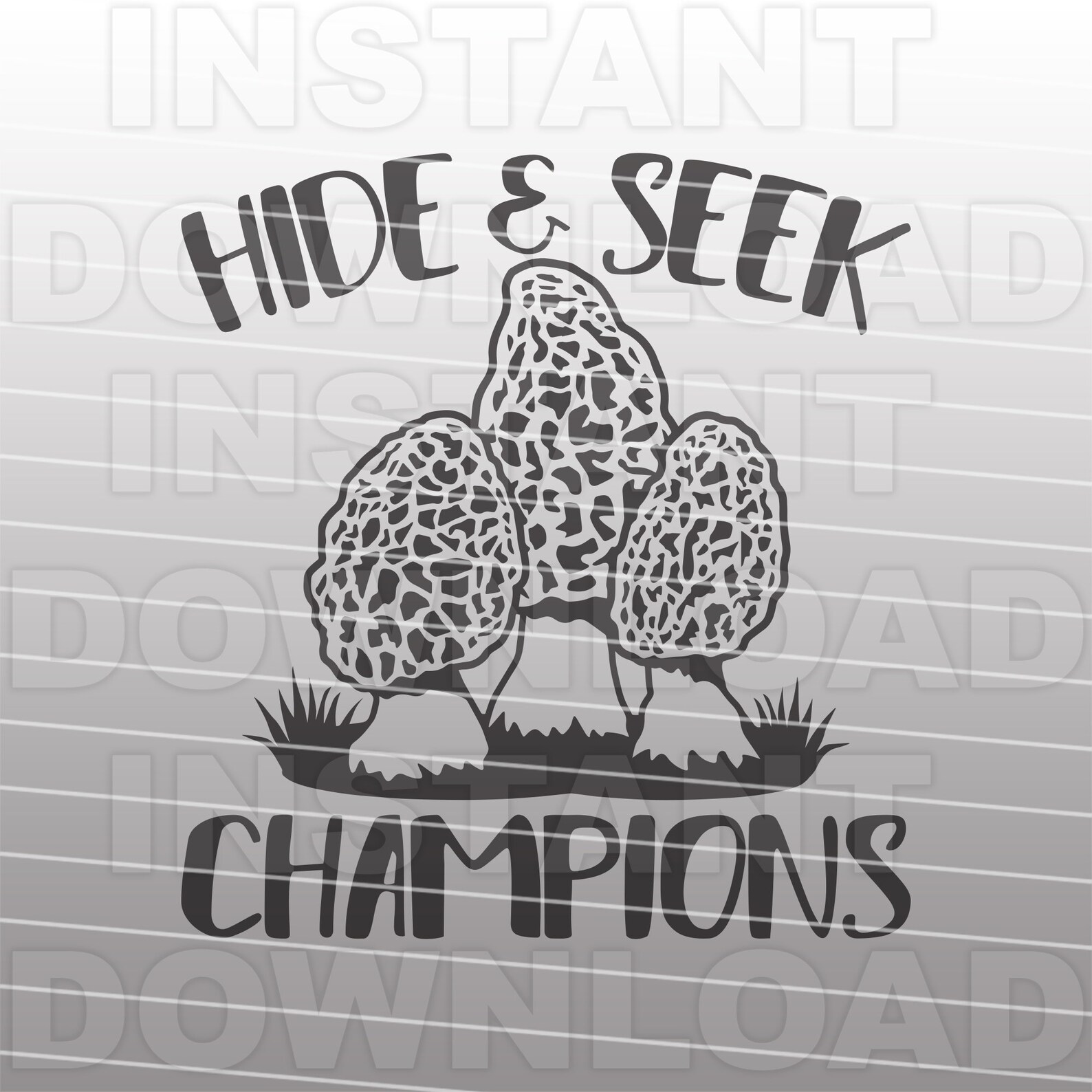Morel Mushrooms SVG FileFunny Mushroom Hunting SVG Vector Etsy