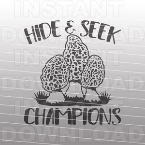 Morel Mushrooms SVG File,Funny Mushroom Hunting SVG -Vector Art Commercial/Personal Use-Cricut,Silhouette,Cameo,Vinyl Cut,Iron On Vinyl