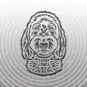 Archivo SVG de cara de Goldendoodle, archivo SVG de cara de Labradoodle -Arte vectorial Uso comercial/personal- Para Cricut,Silueta,Cameo,Calcomanía de vinilo,Corte de vinilo