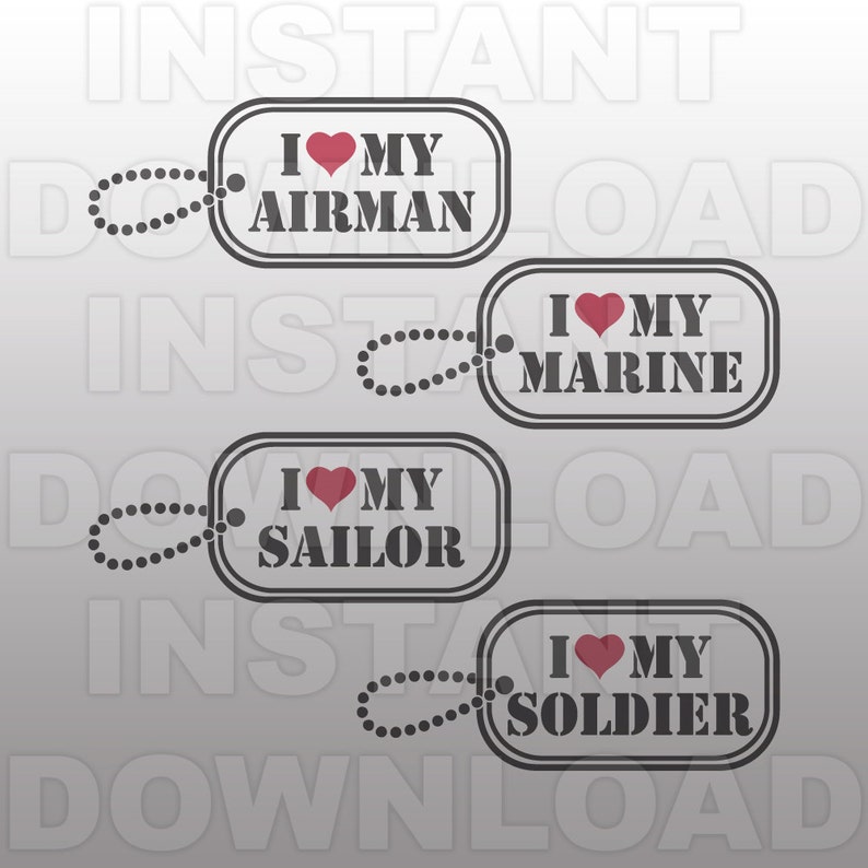 Download Military Dog Tags SVG Bundle Army SVG Navy SVG Marines svg | Etsy