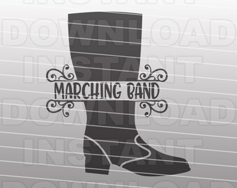 Marching Band Majorette Boots SVG File,Majorette SVG,Baton Twirling svg,Dance Squad svg -Commercial/Personal Use-Cricut,Silhouette Cameo