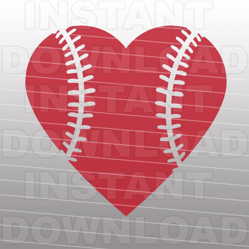 Download Baseball Heart SVG File Cutting Template-Clip Art for | Etsy