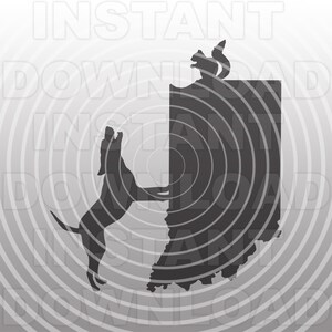Fichier SVG de chasse à l’écureuil, Dog Treeing Squirrel SVG, SVG de chien de chasse, Indiana svg -Commercial/Personal Use-Cricut, Silhouette Cameo, Vinyl Decal
