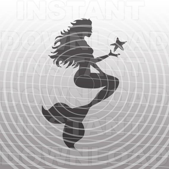 Download Mermaid Svg Filemermaid Silhouette Svg File Commercial Etsy