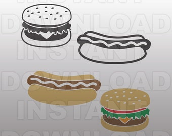 Familia BBQ Picnic SVG Archivo, Hot Dog SVG, Hamburguesa svg, cricut svg, cortes svg, cuttable svg, vector svg, diseños cricut, silueta de archivo svg