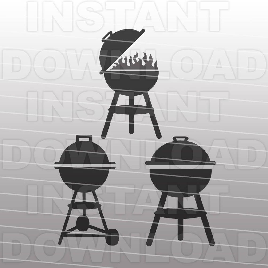 BBQ Grills SVG File Cutting Template Clip Art for Commercial Etsy