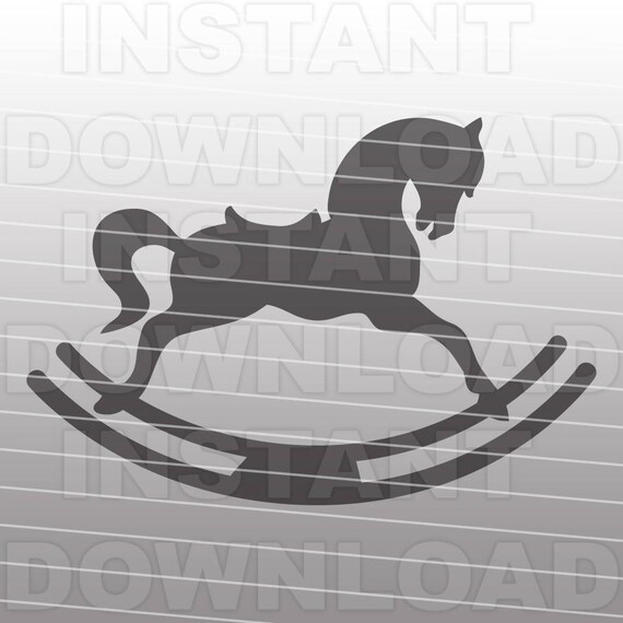 Rocking Horse SVG File cutting Template vector Clip Art for
