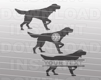 English Setter Hunting Dog SVG File,English Setter Dog Pointing SVG -Vector Art Commercial/Personal Use- Cricut,Silhouette Cameo,vinyl svg