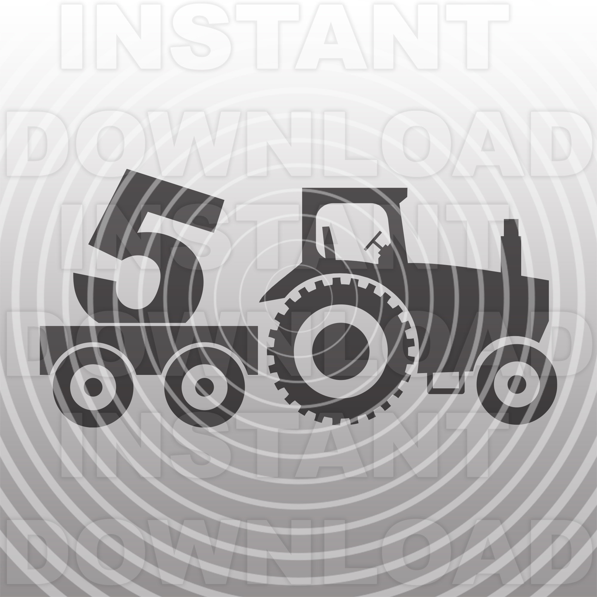 Download Birthday Farm Tractor SVG FileFifth Birthday SVG Vector Art | Etsy