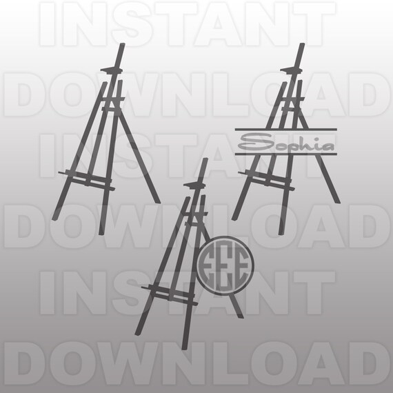 Artist SVG Fileartist Easel SVG Filemonogram SVG File Etsy Ireland