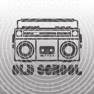 Old School Boombox Mix Tape Muziek SVG-bestand - Commercieel/persoonlijk gebruik - Vector SVG-bestand voor Cricut, SVG-bestand voor silhouet, Heat Transfer Vinyl