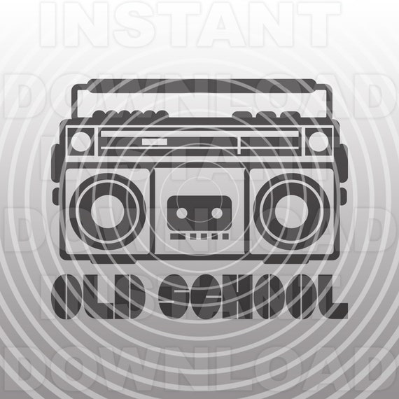 Old School Boombox Mix Tape Music SVG File -Commercial/Personal Use- Vector svg file for Cricut,svg file for Silhouette,Heat Transfer Vinyl