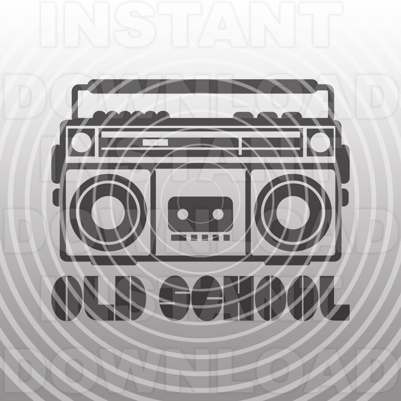 May include: A black and gray cassette player with the words "OLD SCHOOL" printed below it.