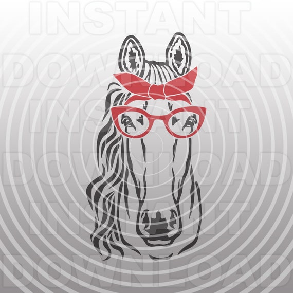 Download Mare With Bandana Svg Filehorse Svgmare With Glasses Svg Etsy PSD Mockup Templates